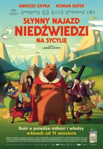 Plakat filmu "Słynny najazd niedźwiedzi na Sycylię"